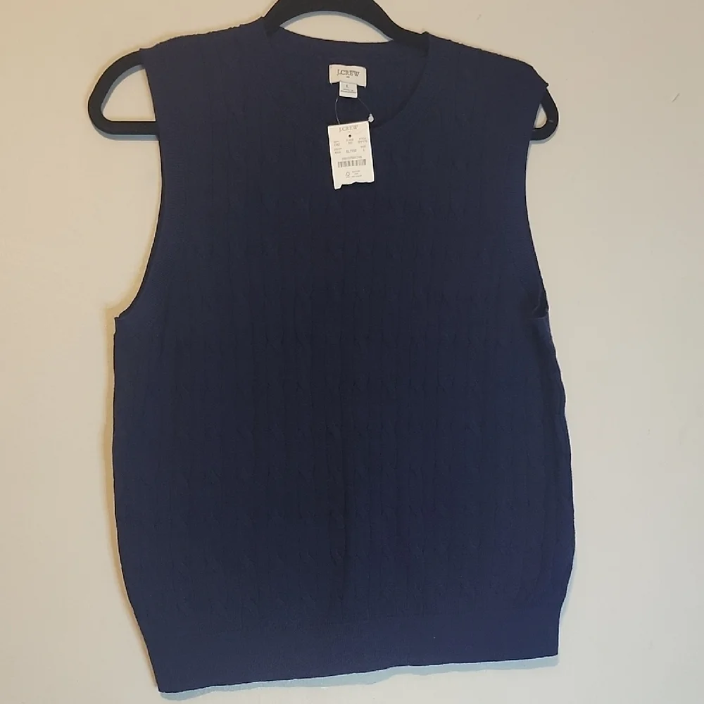 J.crew Navy Blue Sleeveless Sweater Vest